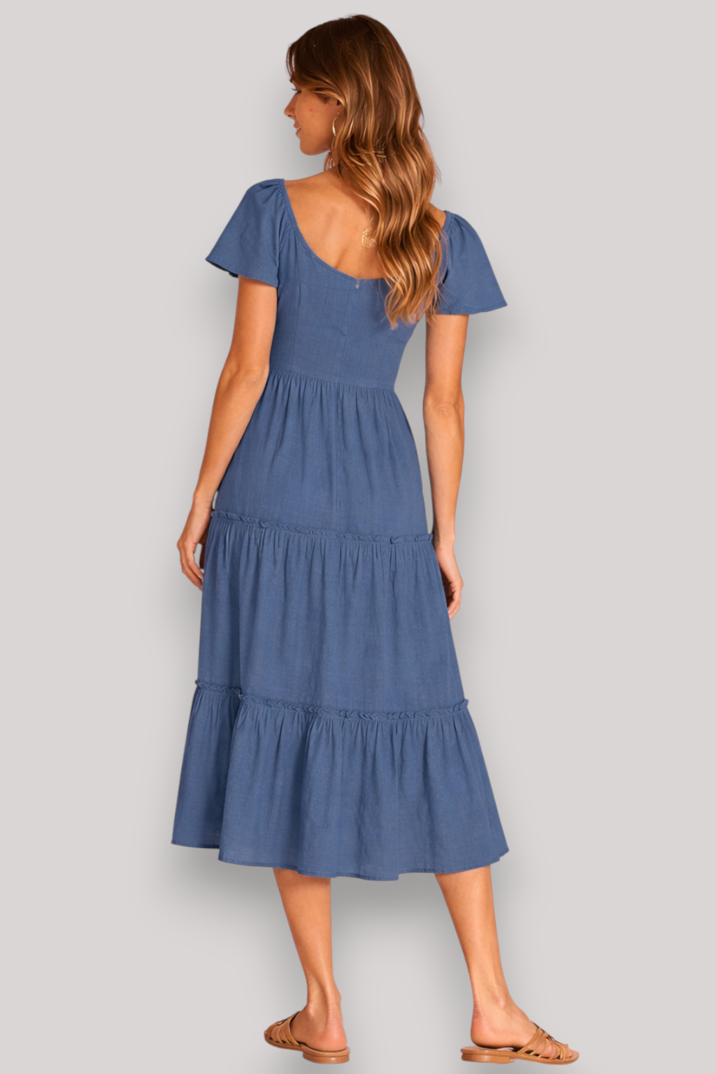 The Eliza A Line Short Sleeve Flowy Summer Beach Dress
