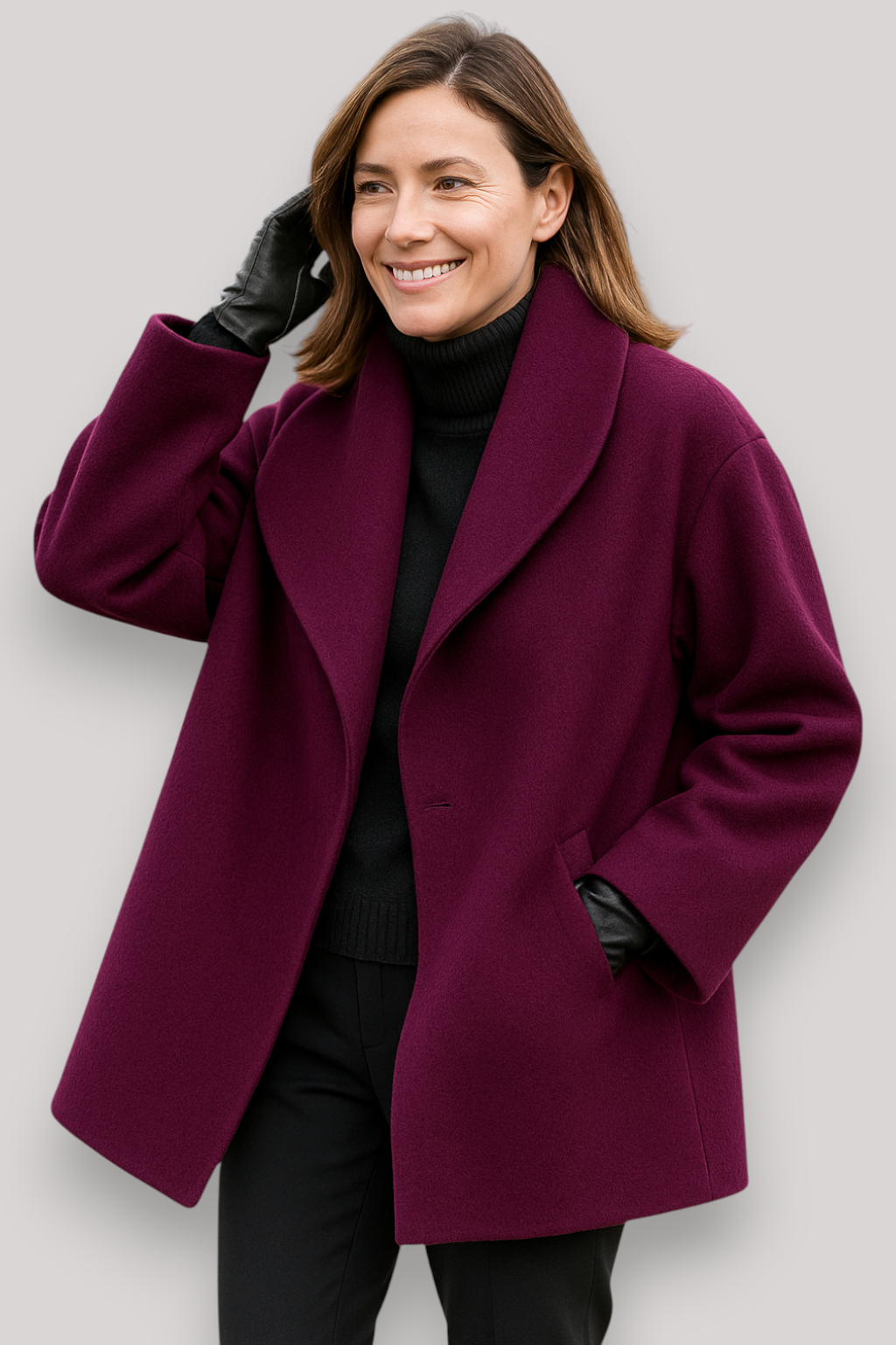 The Ellington Wool Coat Relaxed Fit Hooded Winter Jacket Warm Casual Outerwear