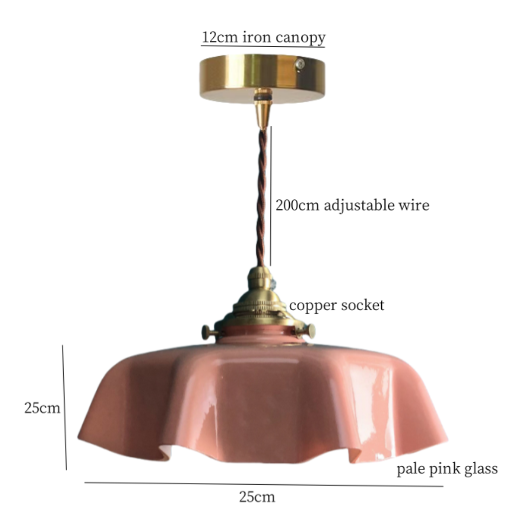 The Elodie French Glass Pendant Light