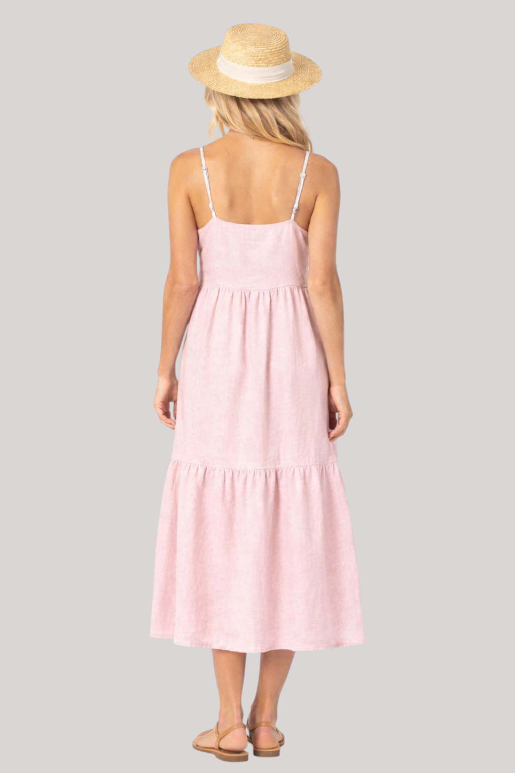 The Elsinore Strap Detailed Crossbody Summer Midi Dress