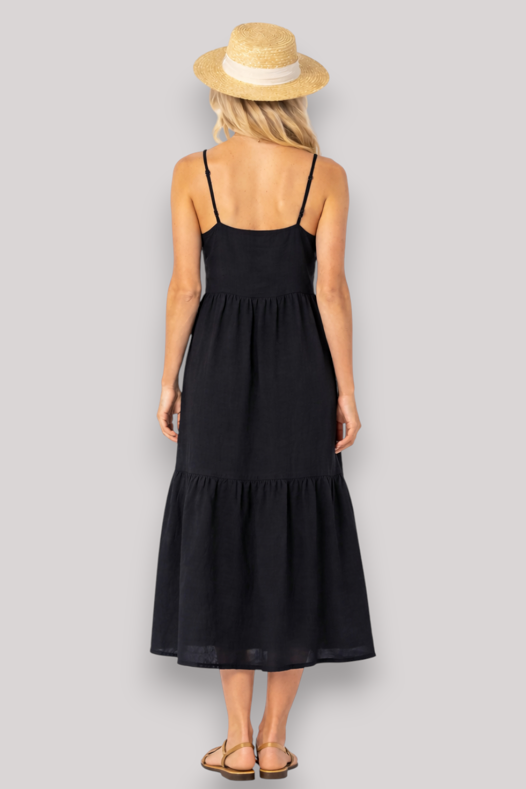 The Elsinore Strap Detailed Crossbody Summer Midi Dress