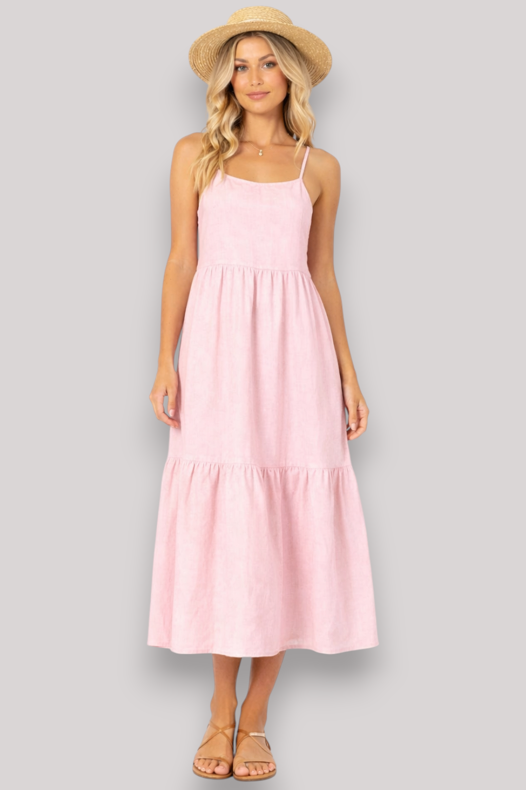 The Elsinore Strap Detailed Crossbody Summer Midi Dress