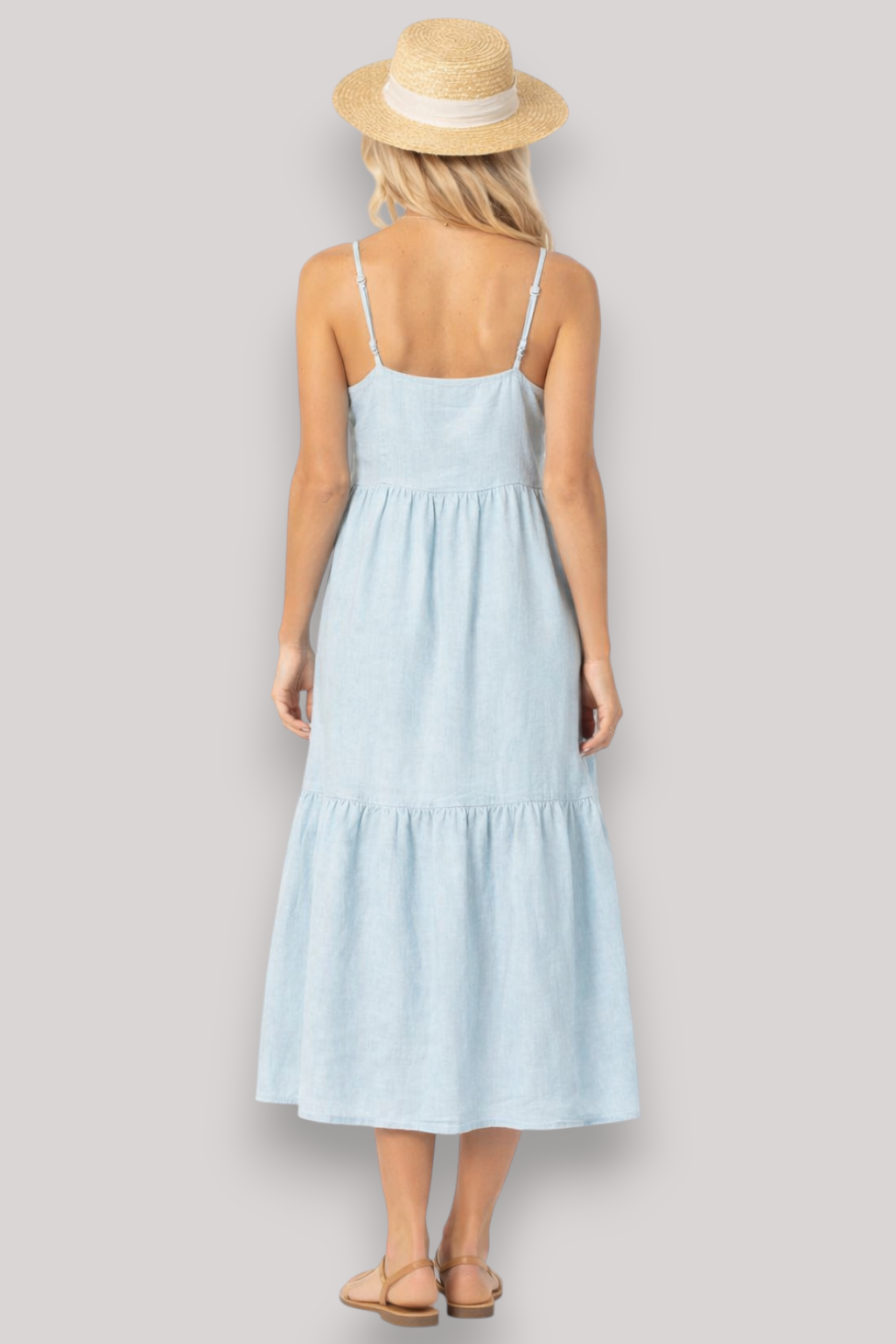 The Elsinore Strap Detailed Crossbody Summer Midi Dress