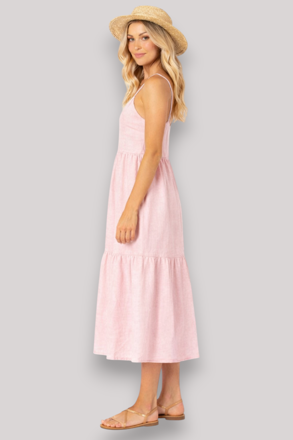 The Elsinore Strap Detailed Crossbody Summer Midi Dress