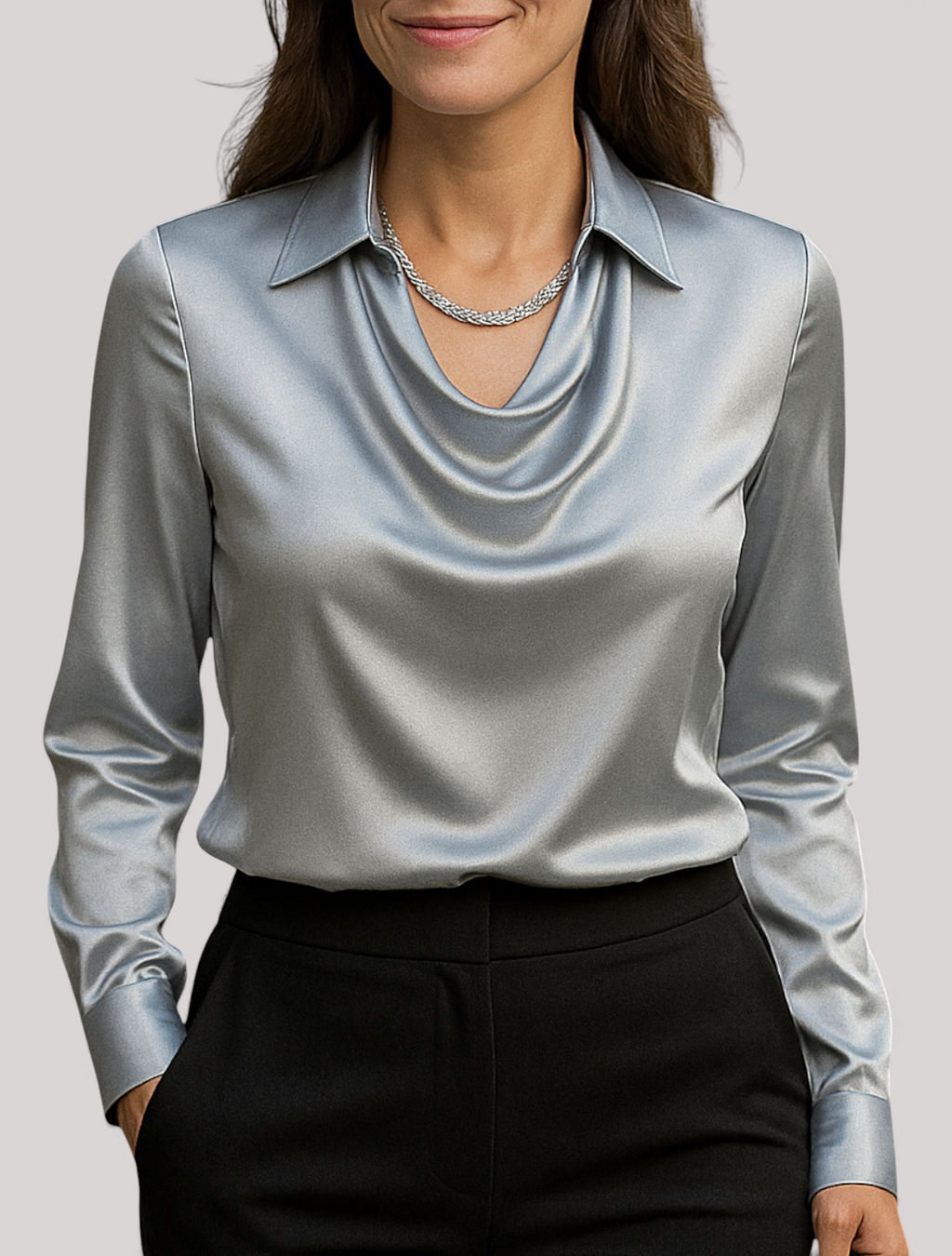The Elwood Long Sleeve Blouse Shirt Collar Elegant Casual Top