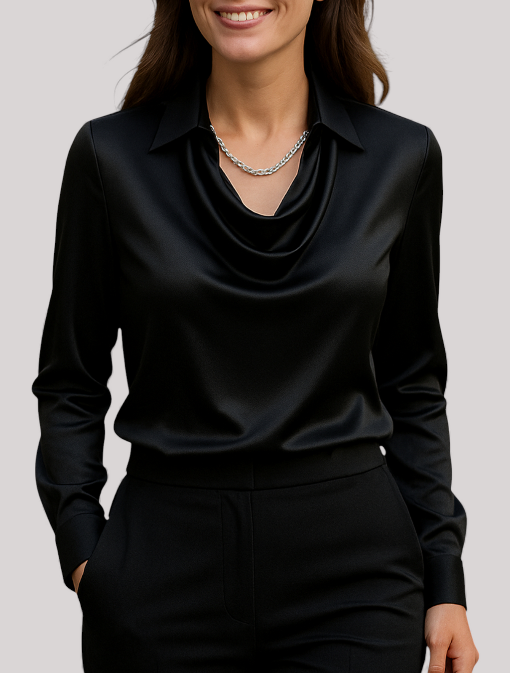 The Elwood Long Sleeve Blouse Shirt Collar Elegant Casual Top