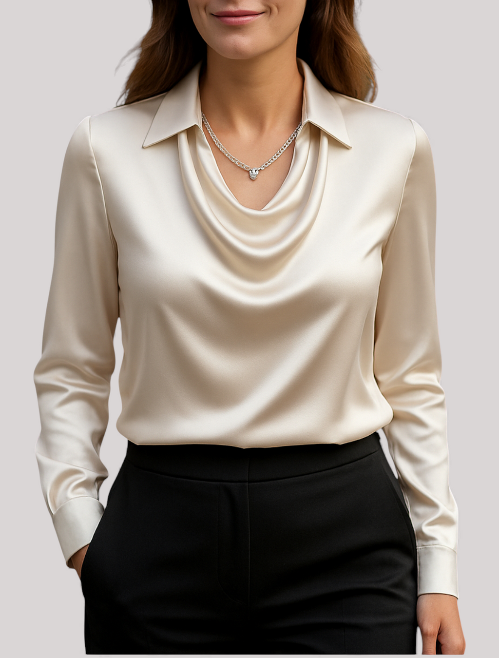 The Elwood Long Sleeve Blouse Shirt Collar Elegant Casual Top