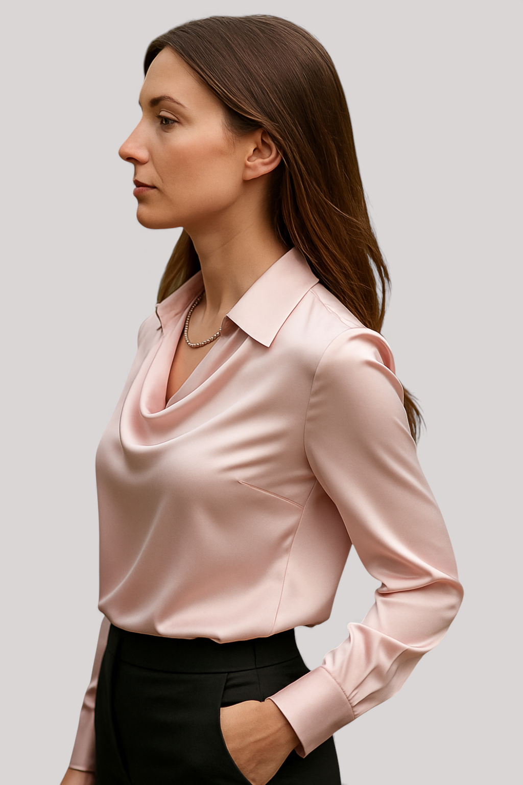 The Elwood Long Sleeve Blouse Shirt Collar Elegant Casual Top