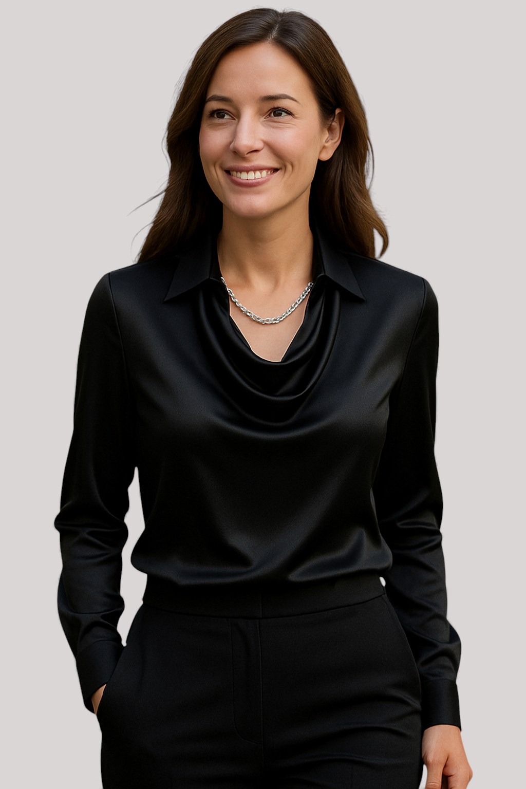 The Elwood Long Sleeve Blouse Shirt Collar Elegant Casual Top