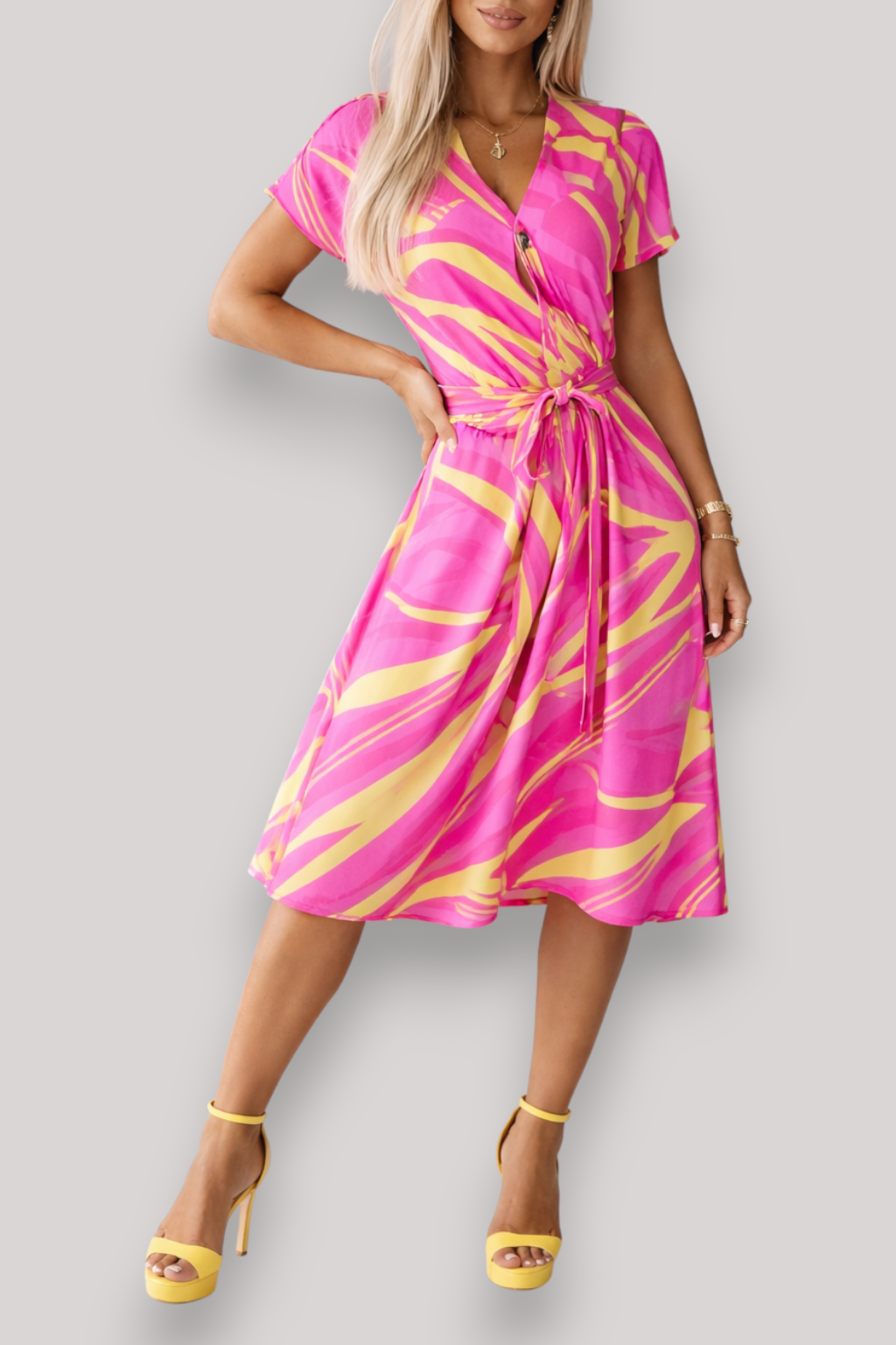 The Esme Women's Short Sleeve Abstract Mini Dress