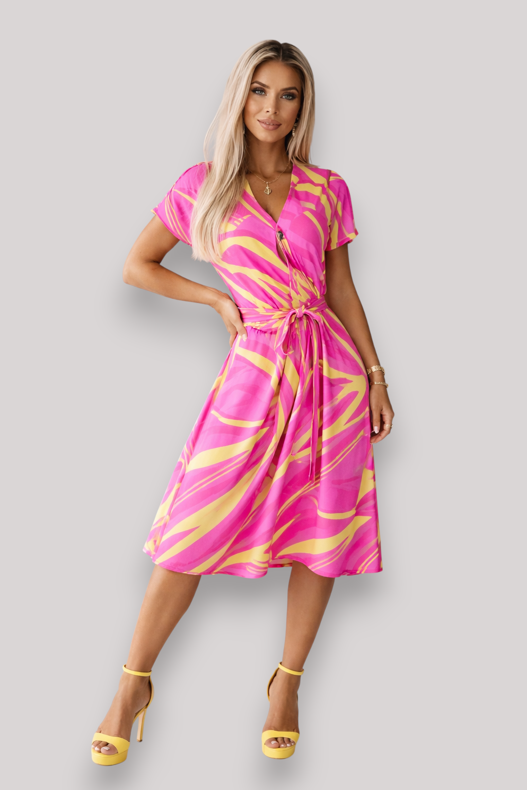 The Esme Women's Short Sleeve Abstract Mini Dress
