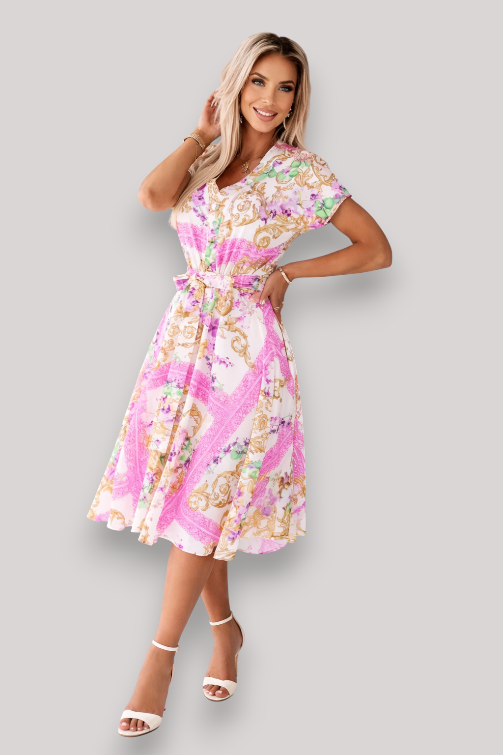 The Esme Women's Short Sleeve Abstract Mini Dress