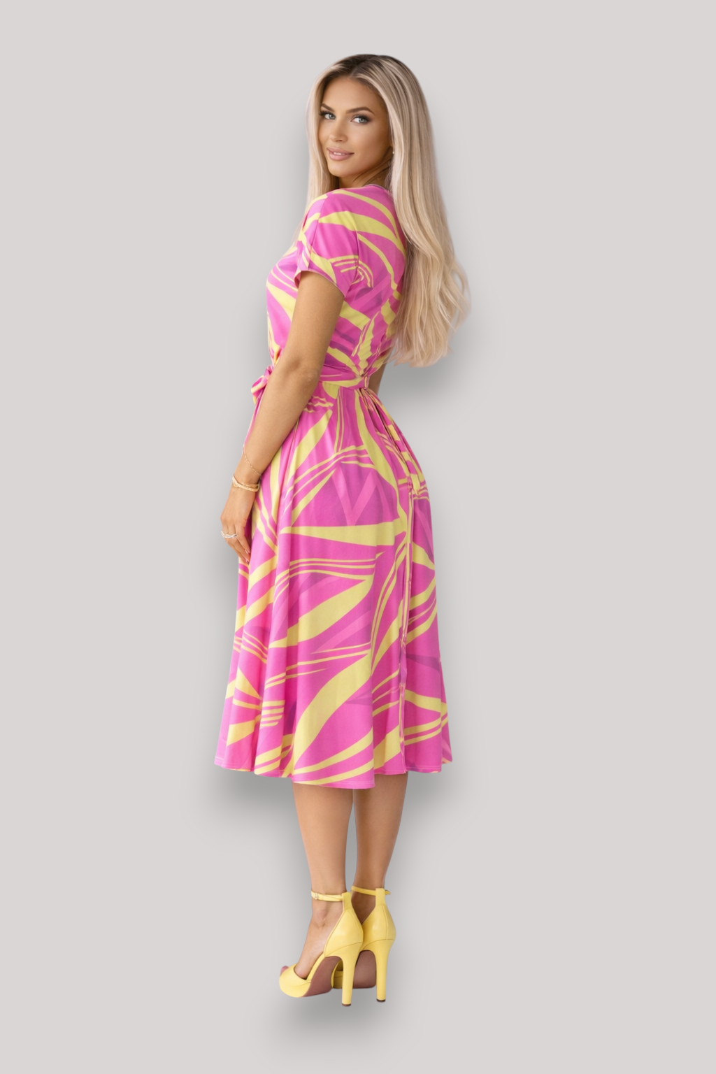 The Esme Women's Short Sleeve Abstract Mini Dress