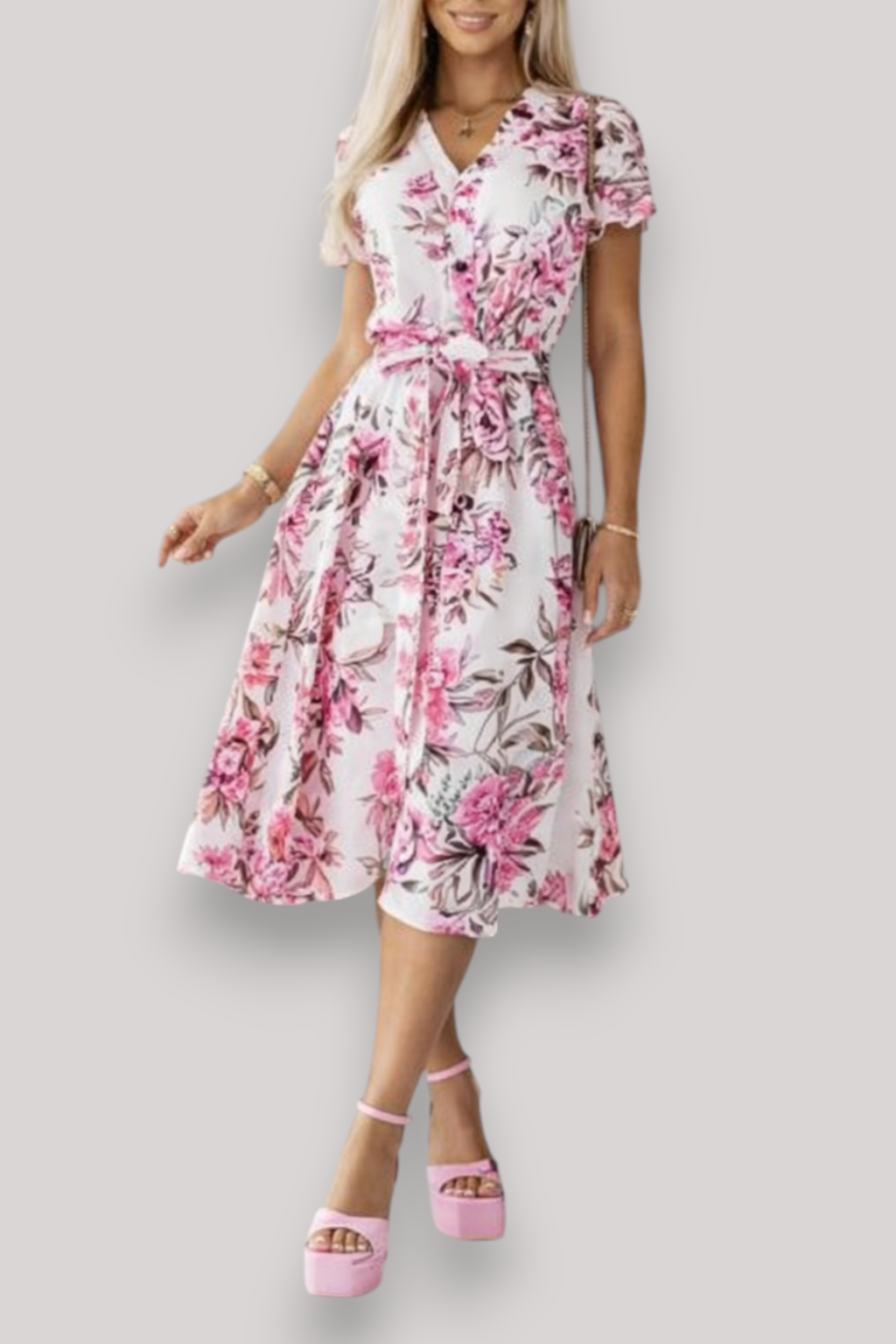 The Esme Women's Short Sleeve Abstract Mini Dress