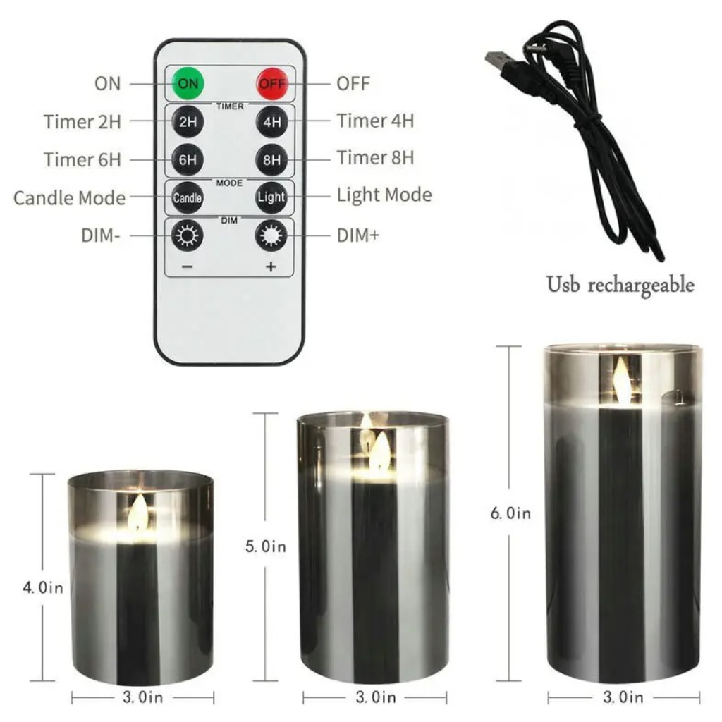 The Flamora Rechargeable LED Flameless Candle