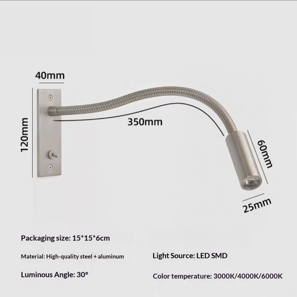 The Flexora Adjustable LED Reading Wall Light