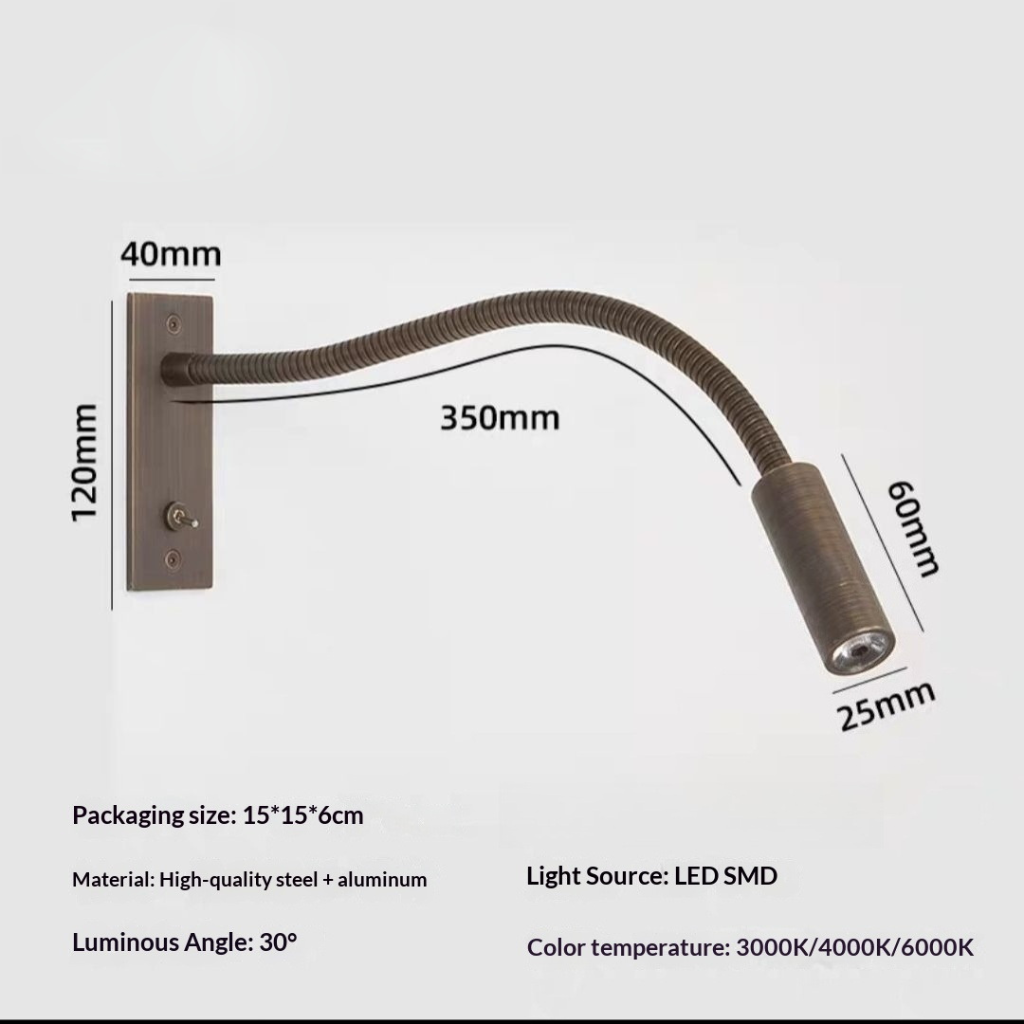 The Flexora Adjustable LED Reading Wall Light