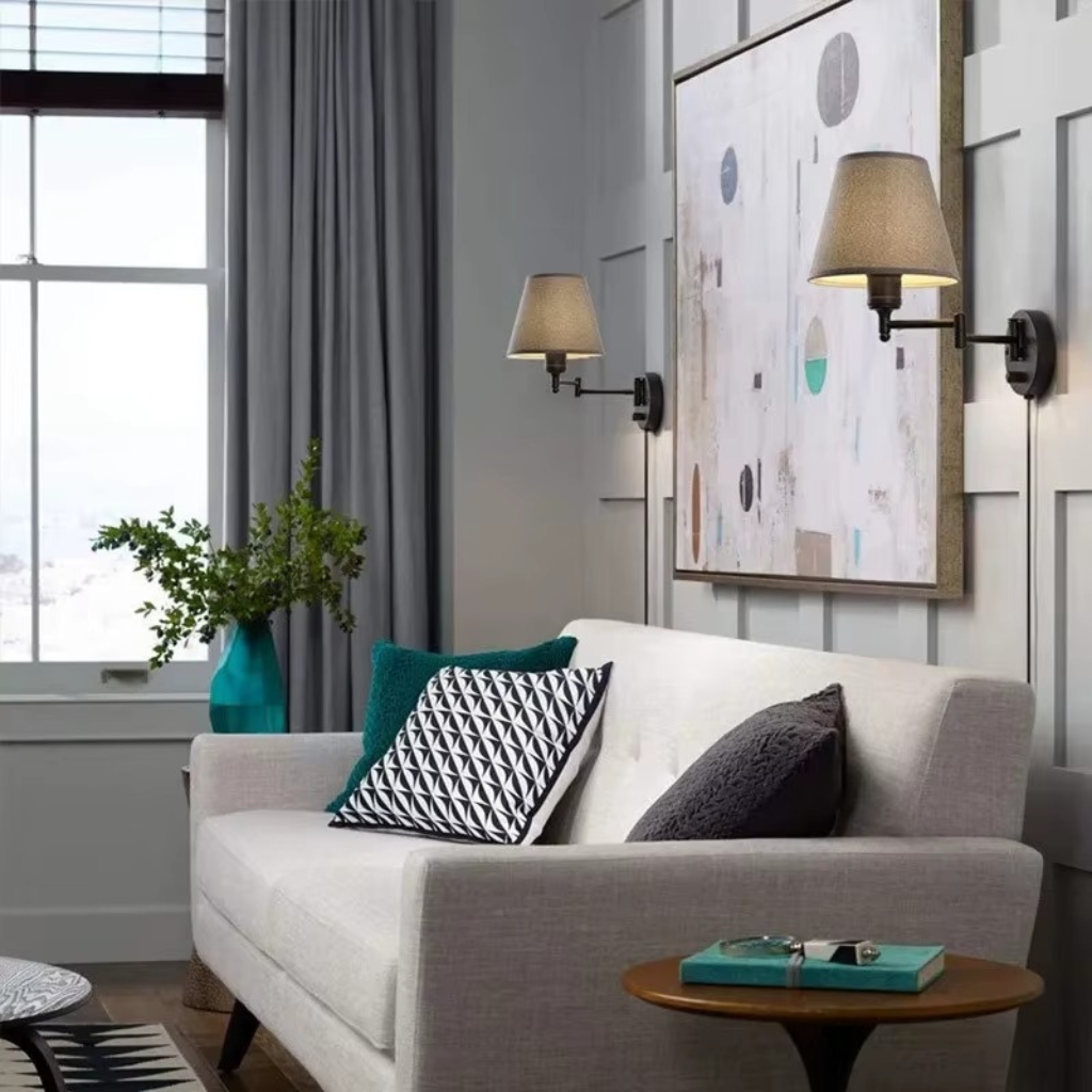 The Flexra Swing Arm Folding Wall Lamp