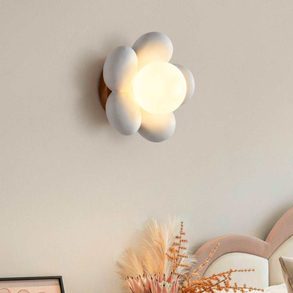 The Florenne Flower Resin LED Wall Light