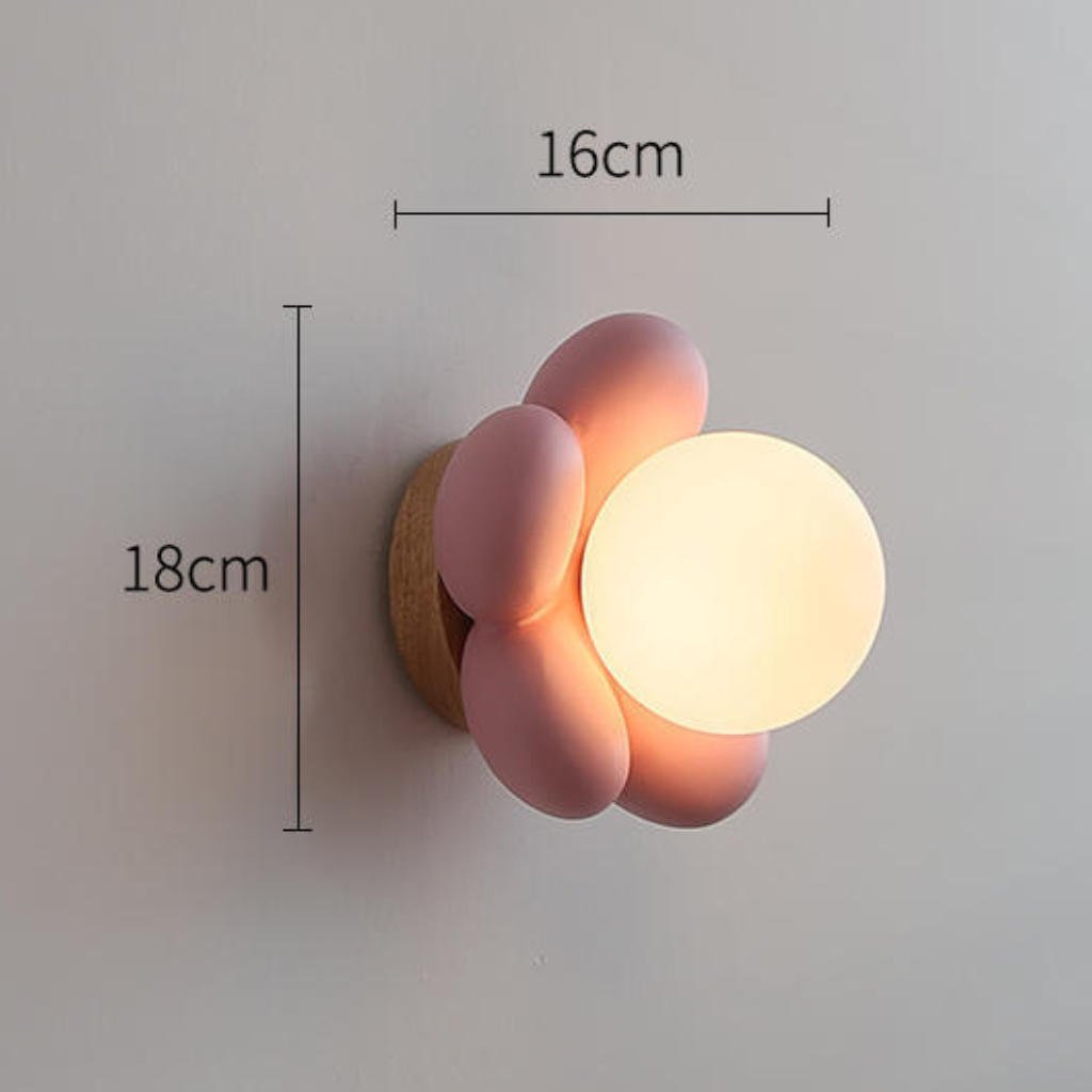 The Florenne Flower Resin LED Wall Light