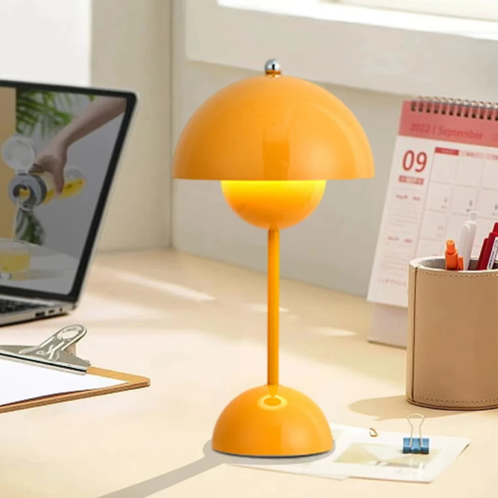 The Florune Rechargeable Mushroom LED Table Lamp