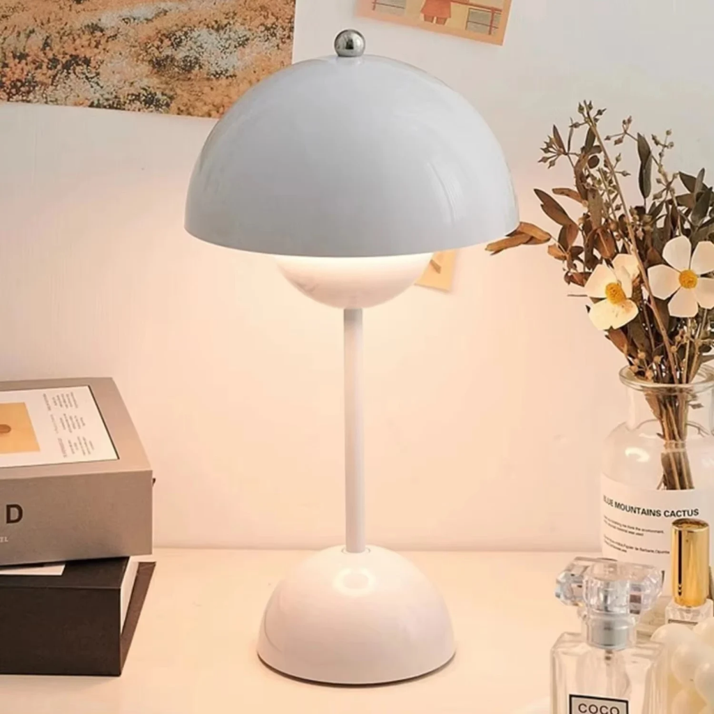 The Florune Rechargeable Mushroom LED Table Lamp