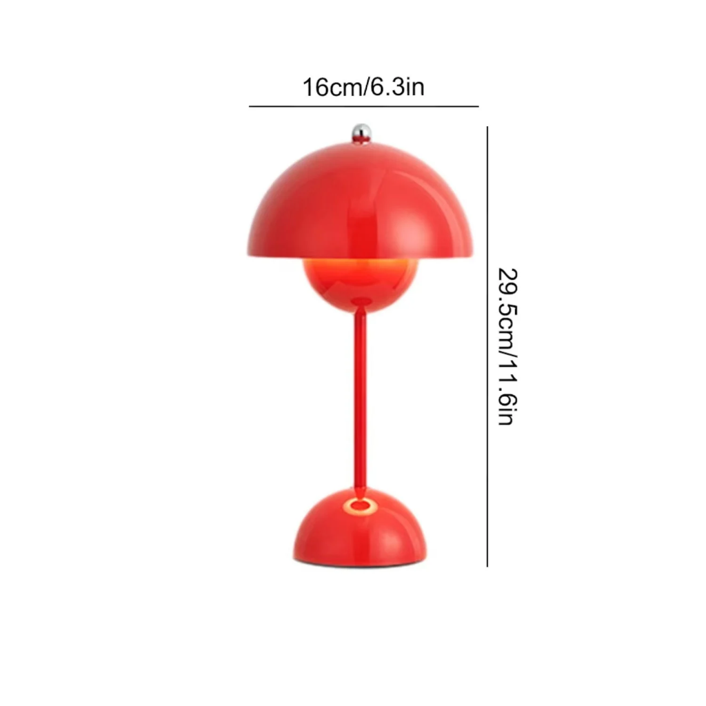 The Florune Rechargeable Mushroom LED Table Lamp