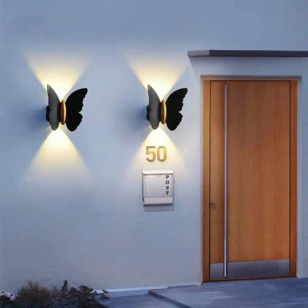 The Fluttera Waterproof Solar Butterfly LED Wall Light