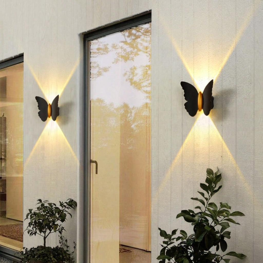 The Fluttera Waterproof Solar Butterfly LED Wall Light