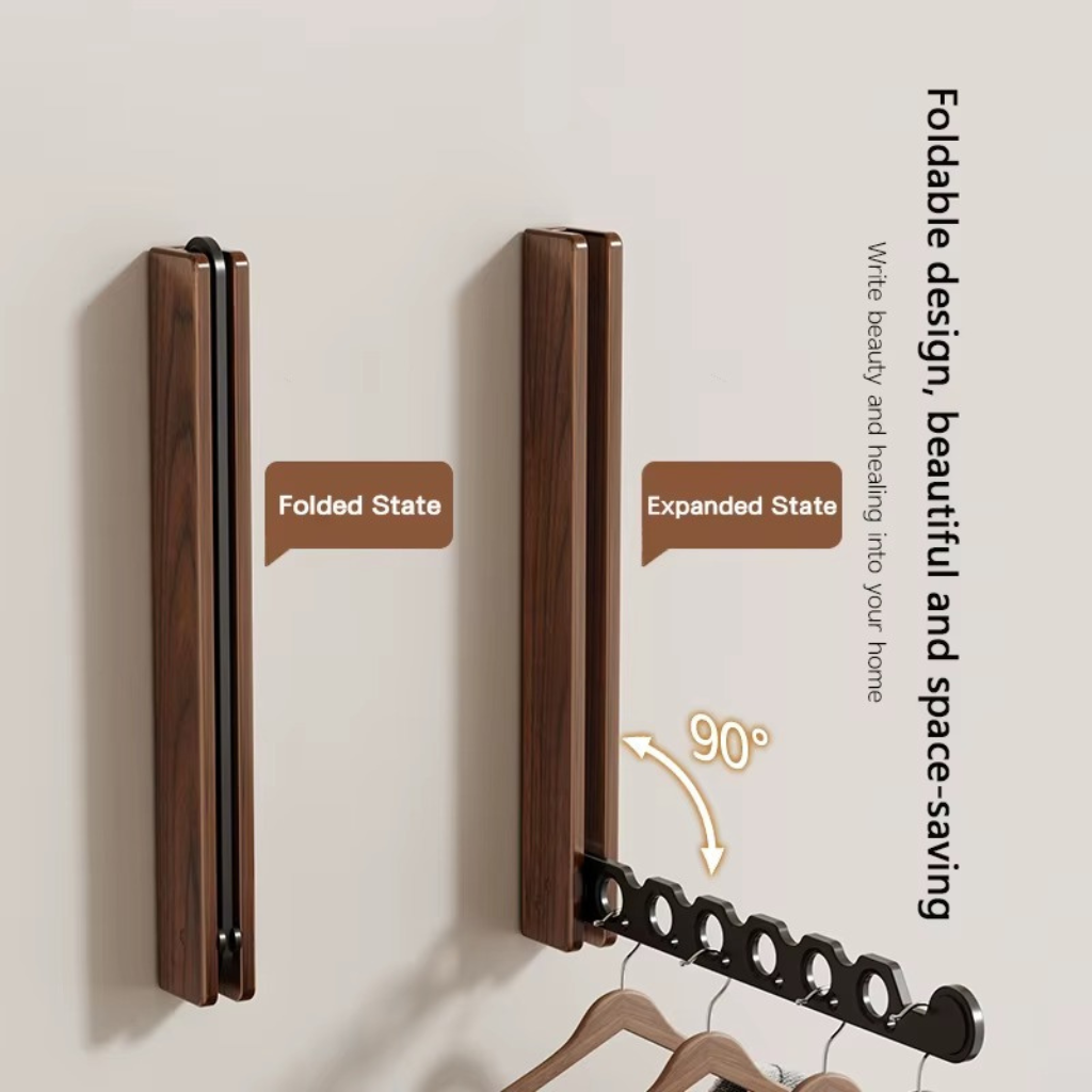 The Foldwood Foldable Wall Mounted Clothes Drying Rack