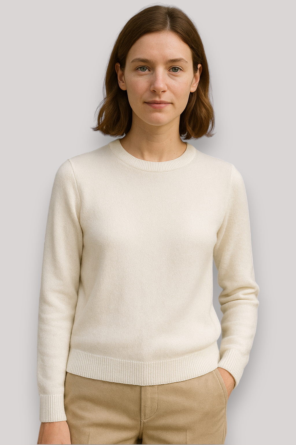 The Frances Knitted Jumper Polo Neck Relaxed Fit Winter Pullover