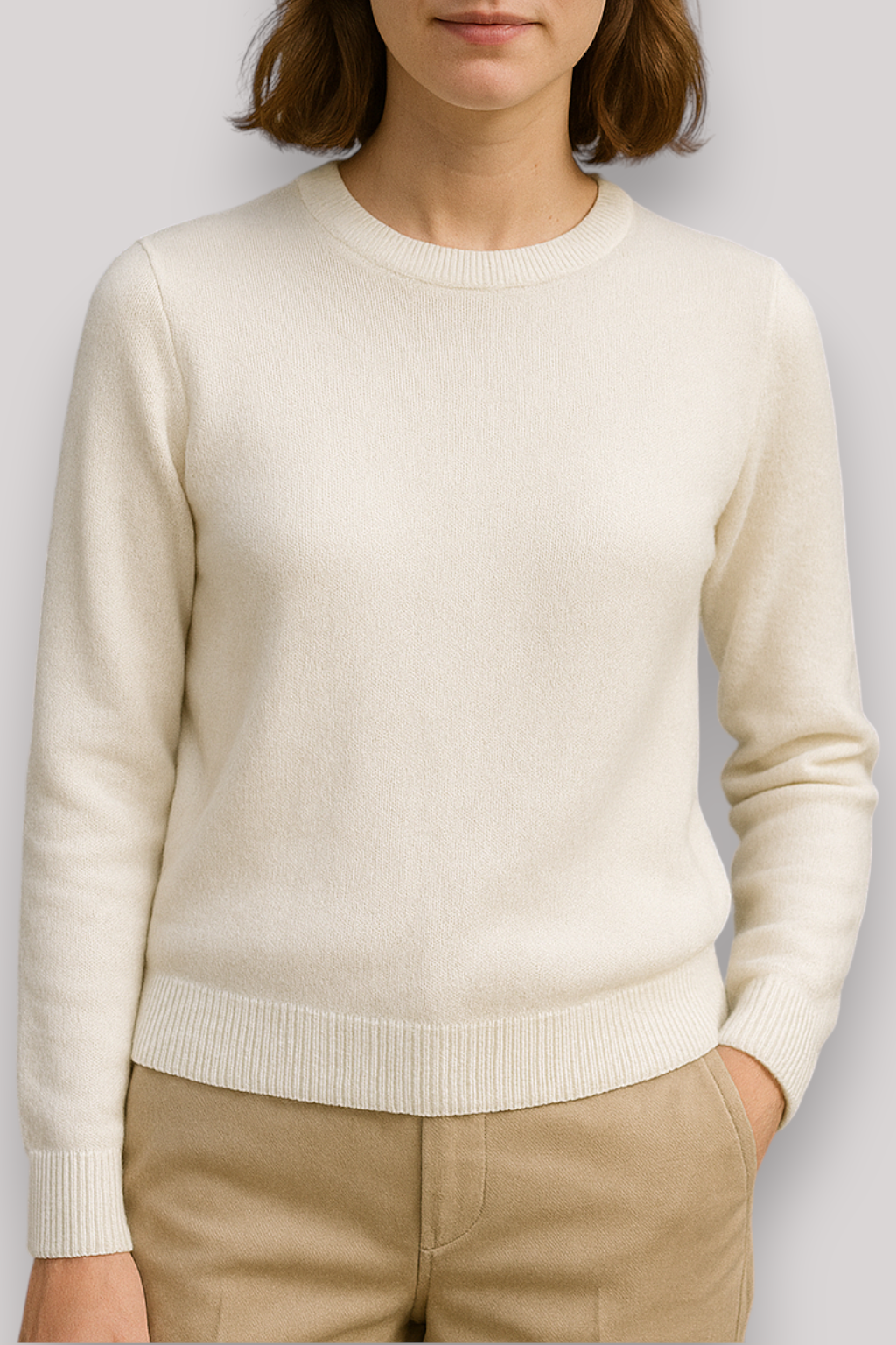 The Frances Knitted Jumper Polo Neck Relaxed Fit Winter Pullover