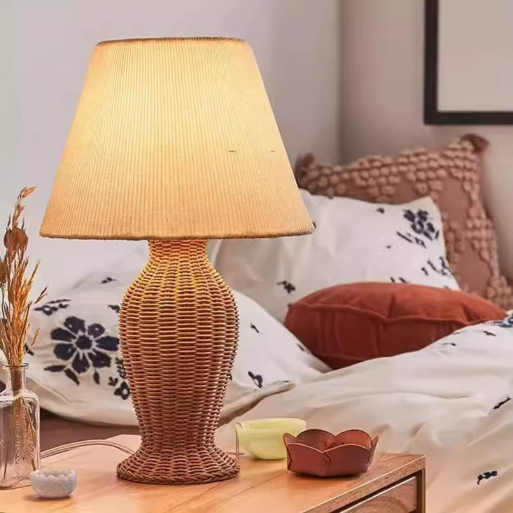 The Fujora Wabi Sabi Weaved Table Lamp