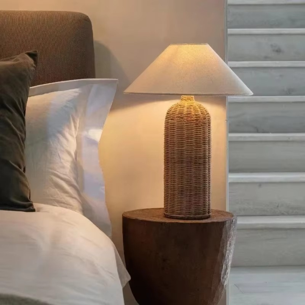 The Fujora Wabi Sabi Weaved Table Lamp