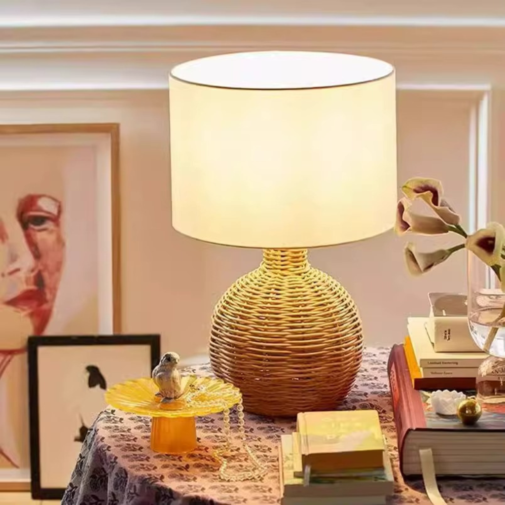 The Fujora Wabi Sabi Weaved Table Lamp