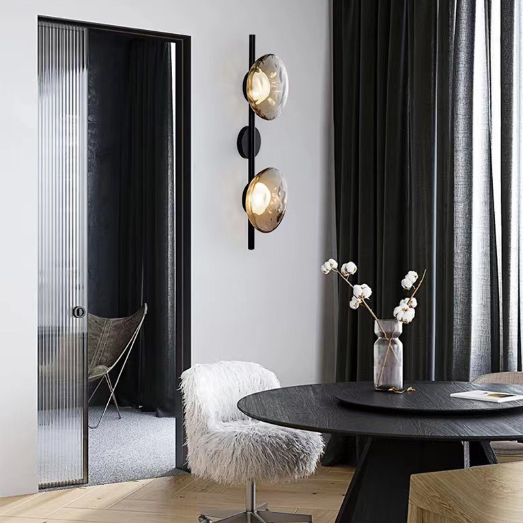 The Glasvora Postmodern Glass Wall Lamp