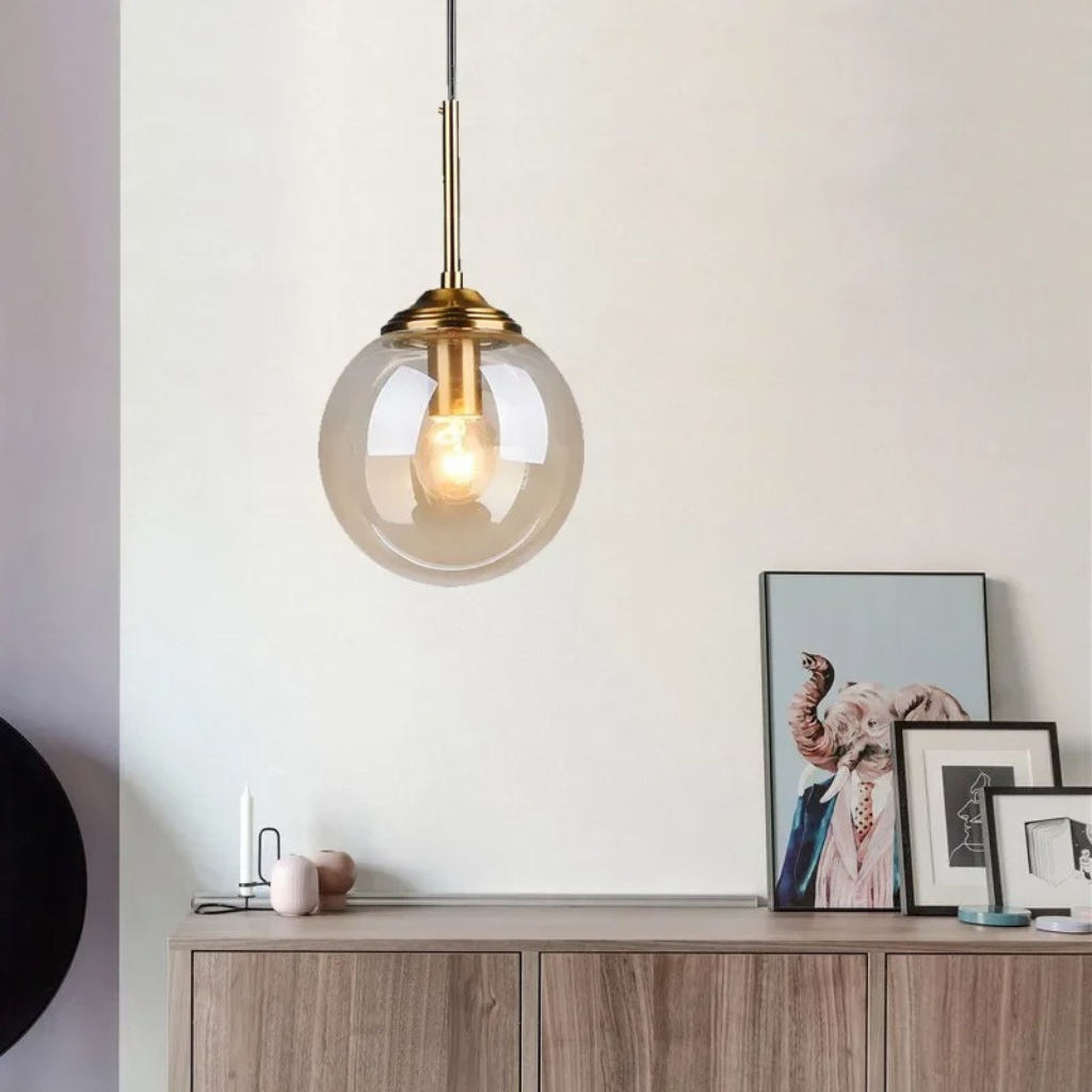 The Glorix Nordic Transparent Glass Pendant Light