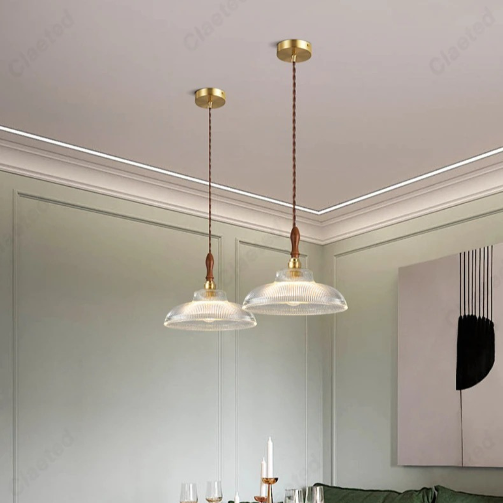 The Glorix Minimalist Glass Modern Pendant Light