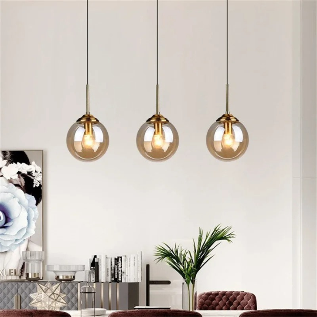 The Glorix Nordic Transparent Glass Pendant Light