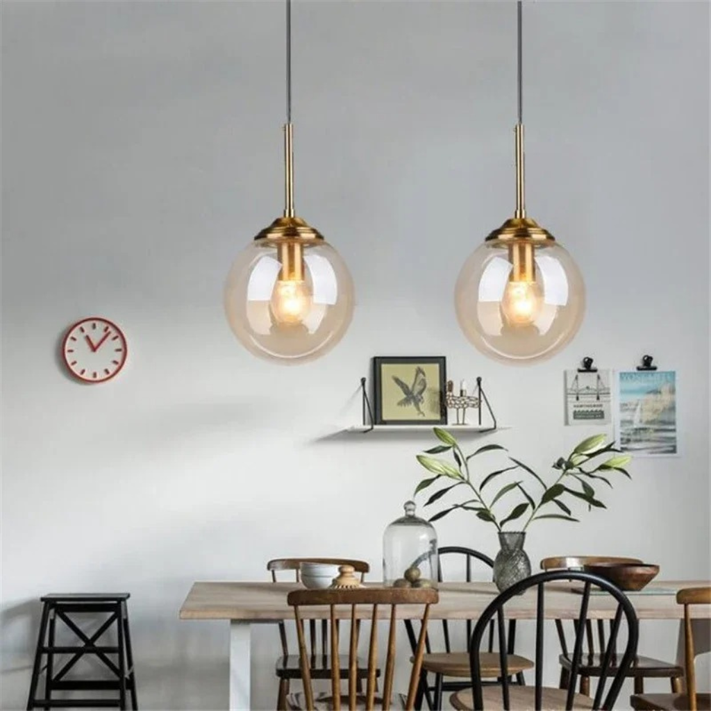 The Glorix Nordic Transparent Glass Pendant Light