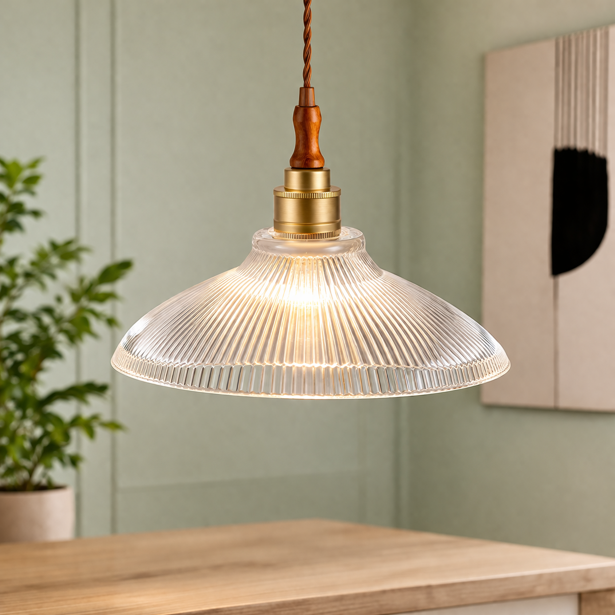 The Glorix Minimalist Glass Modern Pendant Light