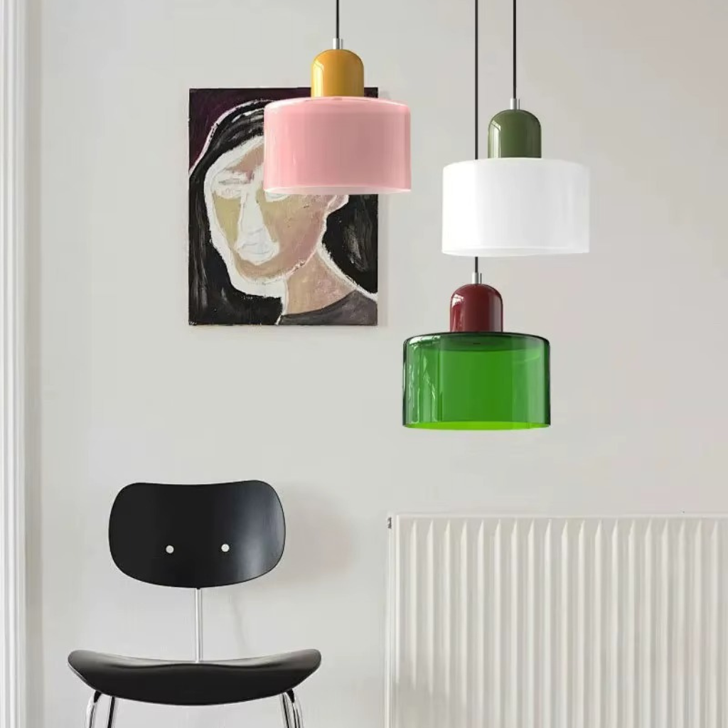The Glorva Colourful Glass Chandelier Ceiling Light