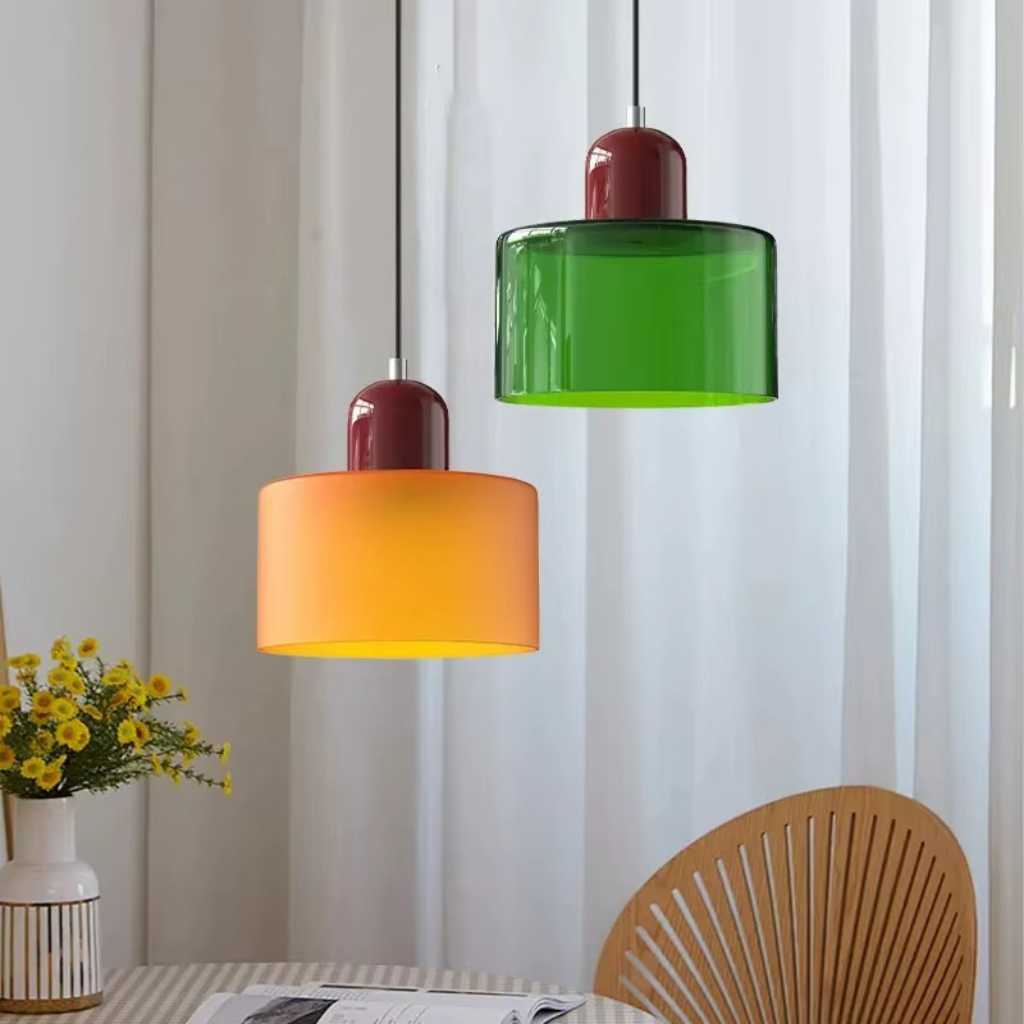 The Glorva Colourful Glass Chandelier Ceiling Light