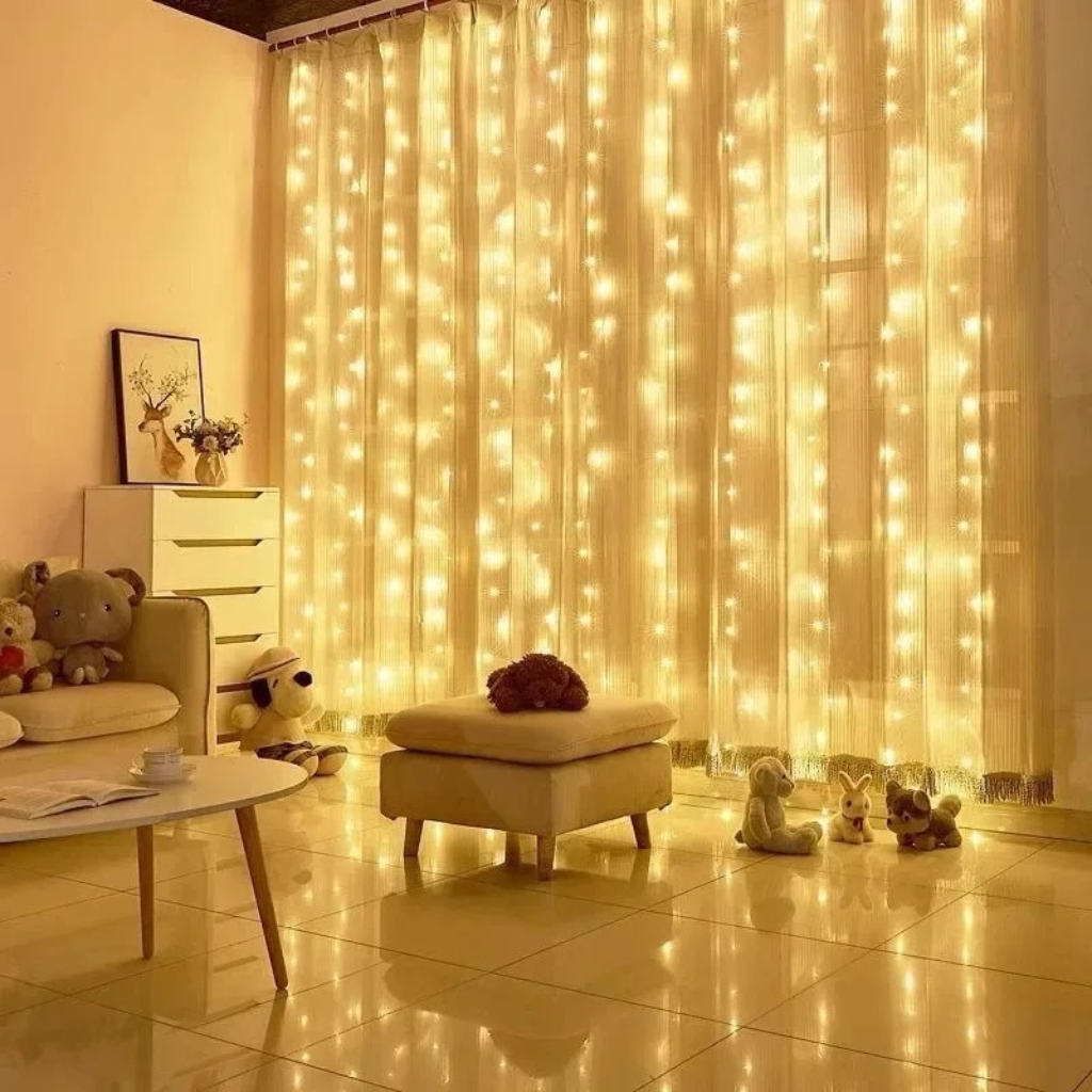 The Glowira USB LED Curtain String Lights