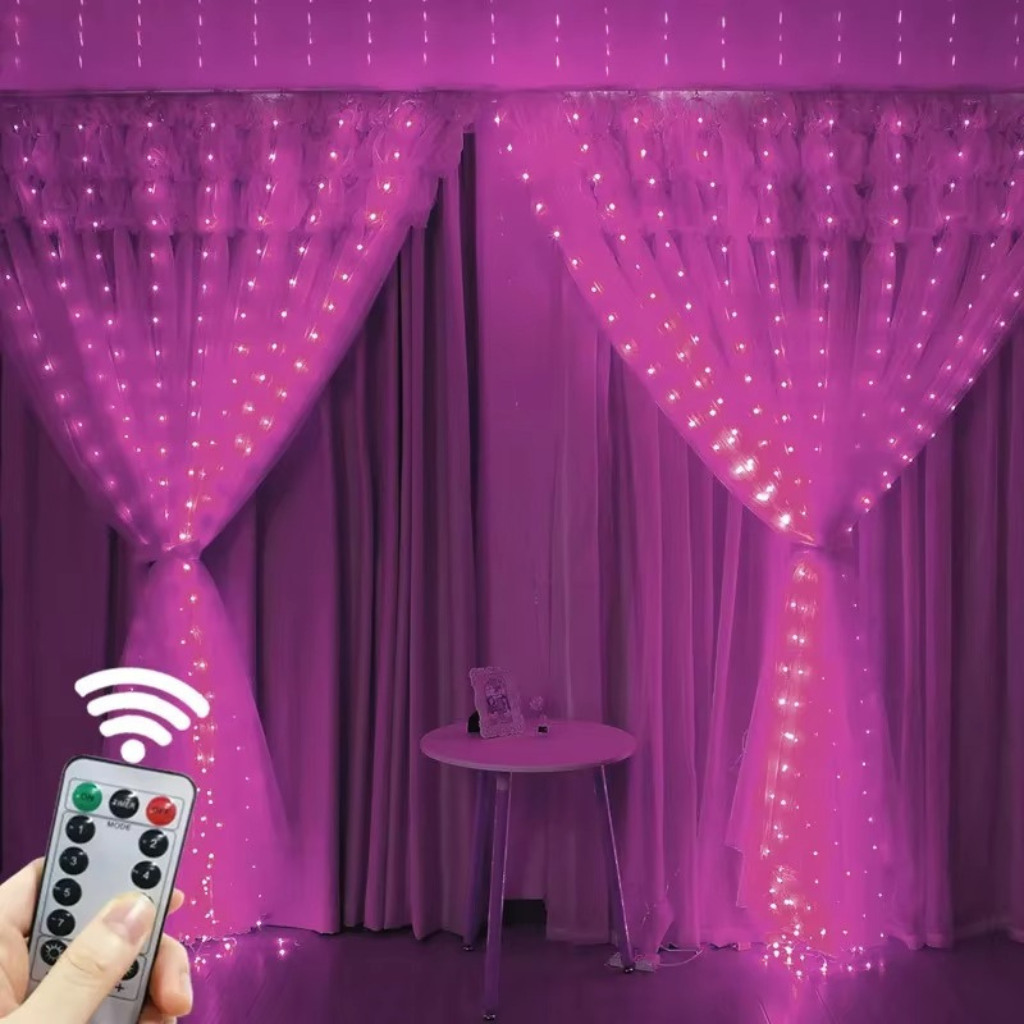 The Glowira USB LED Curtain String Lights