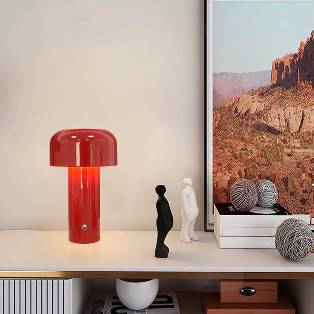 The Glowmori Rechargeable Mushroom Table Touch Lamp