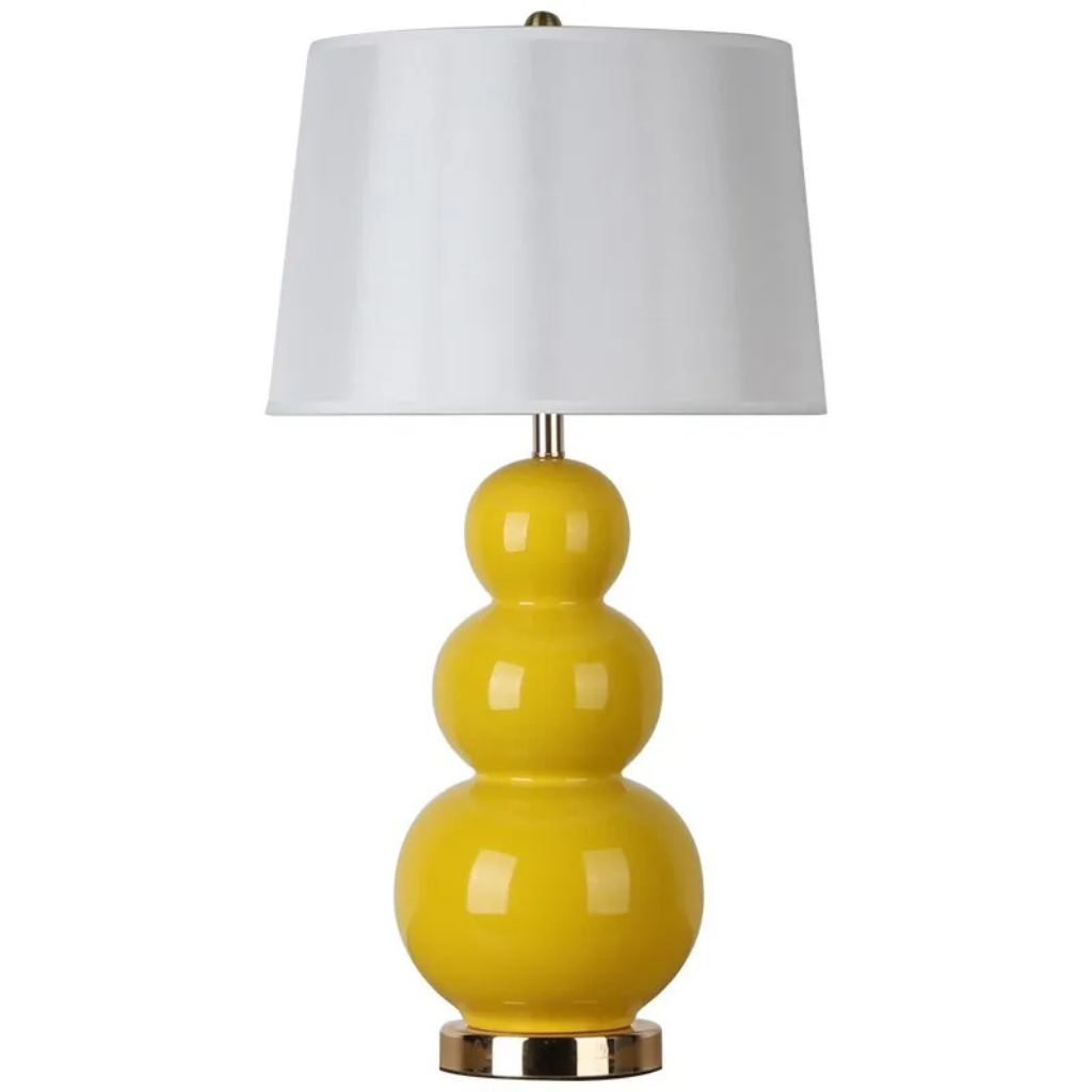 The Gourvelle European Styled Ceramic Gourd Table Lamp
