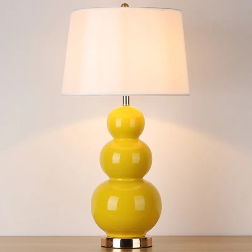 The Gourvelle European Styled Ceramic Gourd Table Lamp