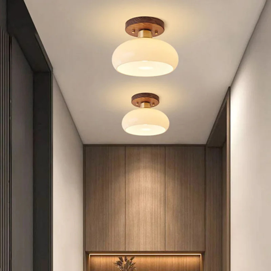 The Hanvoro Chinese Walnut Ceiling Light