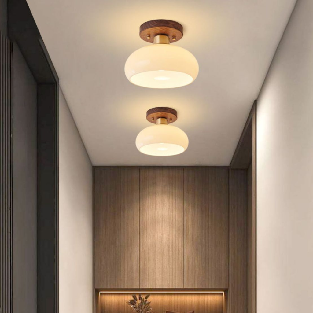 The Hanvoro Chinese Walnut Ceiling Light